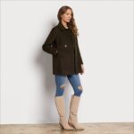 jp Sam Edelman 女性 ウールピーコートジャケット ミリタリーグリーン 4NFV0P1157 衣服
