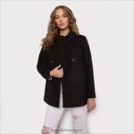 jp Sam Edelman 女性 ウールピーコートジャケット 黒 4NFV0P1158 衣服 - Image 2