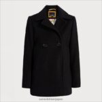 jp Sam Edelman 女性 ウールピーコートジャケット 黒 4NFV0P1158 衣服 - Image 4