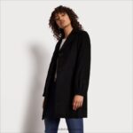 jp Sam Edelman 女性 ウールブレンドコート 黒 4NFV0P1167 衣服 - Image 2