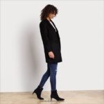 jp Sam Edelman 女性 ウールブレンドコート 黒 4NFV0P1167 衣服 - Image 4