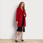 jp Sam Edelman 女性 ウールブレンドピーコート 赤 4NFV0P1239 衣服 - Image 2