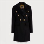 jp Sam Edelman 女性 ウールミリタリーコート 黒 4NFV0P1284 衣服 - Image 5