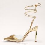 jp Sam Edelman 女性 エイドリアンストラップスティレット アンバーゴールド 4NFV0P268 履物 - Image 4