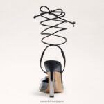 jp Sam Edelman 女性 エイドリアンストラップスティレット 黒いスエード 4NFV0P269 履物 - Image 5