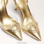 jp Sam Edelman 女性 エイドリアンストラップスティレット アンバーゴールド 4NFV0P268 履物 - Image 7