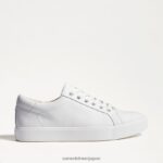 jp Sam Edelman 女性 エチル レースアップ スニーカー 白い革 4NFV0P342 履物 - Image 2