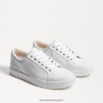 jp Sam Edelman 女性 エチル レースアップ スニーカー 白い革 4NFV0P342 履物