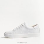 jp Sam Edelman 女性 エチル レースアップ スニーカー 白い革 4NFV0P342 履物 - Image 4