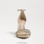 jp Sam Edelman 女性 エブリンのストラップ付きヒール 金箔 4NFV0P610 履物 - Image 3