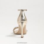 jp Sam Edelman 女性 エブリンのストラップ付きヒール 金箔 4NFV0P610 履物 - Image 5