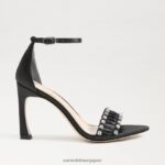 jp Sam Edelman 女性 エブリンのストラップ付きヒール 黒のサテン 4NFV0P609 履物 - Image 2