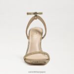jp Sam Edelman 女性 オフィーリア アンクルストラップ ヒール 金鉱 4NFV0P538 履物 - Image 3