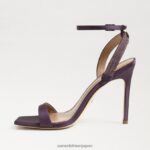 jp Sam Edelman 女性 オフィーリア アンクルストラップ ヒール ナスサテン 4NFV0P539 履物 - Image 4