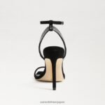 jp Sam Edelman 女性 オフィーリア アンクルストラップ ヒール 黒いスエード 4NFV0P537 履物 - Image 5