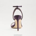 jp Sam Edelman 女性 オフィーリア アンクルストラップ ヒール ナスサテン 4NFV0P539 履物 - Image 5