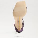 jp Sam Edelman 女性 オフィーリア アンクルストラップ ヒール ナスサテン 4NFV0P539 履物 - Image 6