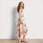 jp Sam Edelman 女性 オフショルダーマキシドレス ホワイトマルチ 4NFV0P1111 衣服 - Image 2