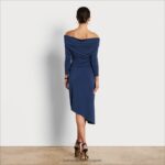 jp Sam Edelman 女性 オフショルダーミディド​​レス 海軍 4NFV0P1148 衣服 - Image 4