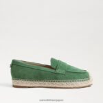 jp Sam Edelman 女性 カイ エスパドリーユ フラット ローファー タイムグリーン 4NFV0P204 履物 - Image 2