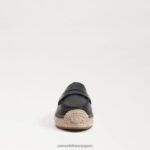 jp Sam Edelman 女性 カイ エスパドリーユ フラット ローファー 黒い革 4NFV0P202 履物 - Image 3