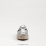 jp Sam Edelman 女性 カイ エスパドリーユ フラット ローファー ソフトシルバー 4NFV0P203 履物 - Image 3