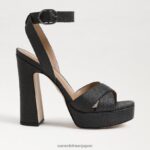 jp Sam Edelman 女性 カイナ プラットフォームサンダル 黒 4NFV0P513 履物 - Image 2