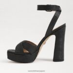 jp Sam Edelman 女性 カイナ プラットフォームサンダル 黒 4NFV0P513 履物 - Image 4