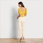 jp Sam Edelman 女性 カレン半袖トップ ワームアプリコット 4NFV0P1216 衣服 - Image 4