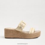 jp Sam Edelman 女性 カーソン エスパドリーユ ウェッジ サンダル 漂白小麦 4NFV0P351 履物 - Image 2
