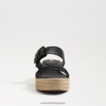 jp Sam Edelman 女性 カーソン エスパドリーユ ウェッジ サンダル 黒 4NFV0P352 履物 - Image 3