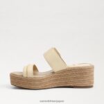 jp Sam Edelman 女性 カーソン エスパドリーユ ウェッジ サンダル 漂白小麦 4NFV0P351 履物 - Image 4