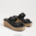 jp Sam Edelman 女性 カーソン エスパドリーユ ウェッジ サンダル 黒 4NFV0P352 履物