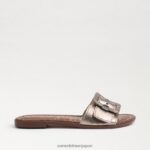 jp Sam Edelman 女性 ガイジ スライドサンダル ピューター 4NFV0P27 履物 - Image 2