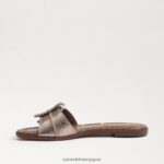 jp Sam Edelman 女性 ガイジ スライドサンダル ピューター 4NFV0P27 履物 - Image 4