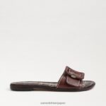 jp Sam Edelman 女性 ガイジ スライドサンダル メープルバーボン 4NFV0P25 履物 - Image 2