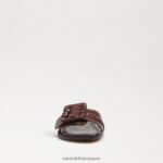 jp Sam Edelman 女性 ガイジ スライドサンダル メープルバーボン 4NFV0P25 履物 - Image 3