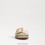 jp Sam Edelman 女性 ガイジ スライドサンダル 漂白小麦 4NFV0P32 履物 - Image 3