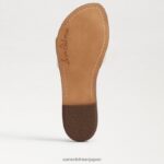 jp Sam Edelman 女性 ガイジ スライドサンダル 漂白小麦 4NFV0P32 履物 - Image 6