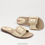 jp Sam Edelman 女性 ガイジ スライドサンダル 漂白小麦 4NFV0P32 履物 - Image 7