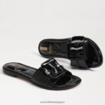 jp Sam Edelman 女性 ガイジ スライドサンダル 黒 4NFV0P28 履物 - Image 7