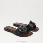 jp Sam Edelman 女性 ガイジ スライドサンダル 黒い革 4NFV0P26 履物
