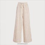 jp Sam Edelman 女性 キャリーソフトパンツ ホワイトストライプ 4NFV0P1071 衣服 - Image 5