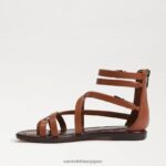 jp Sam Edelman 女性 ギブスグラディエーターサンダル 濃厚なコニャック 4NFV0P943 履物 - Image 4