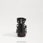 jp Sam Edelman 女性 ギブスグラディエーターサンダル 黒い革 4NFV0P528 履物 - Image 5