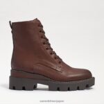 jp Sam Edelman 女性 ギャレットプラットフォームコンバットブーツ ダークブラウン 4NFV0P627 履物 - Image 2