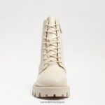 jp Sam Edelman 女性 ギャレットプラットフォームコンバットブーツ モダンなアイボリーレザー 4NFV0P625 履物 - Image 3