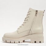 jp Sam Edelman 女性 ギャレットプラットフォームコンバットブーツ モダンなアイボリーレザー 4NFV0P625 履物 - Image 4