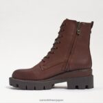 jp Sam Edelman 女性 ギャレットプラットフォームコンバットブーツ ダークブラウン 4NFV0P627 履物 - Image 4