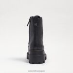 jp Sam Edelman 女性 ギャレットプラットフォームコンバットブーツ 黒い革 4NFV0P626 履物 - Image 5